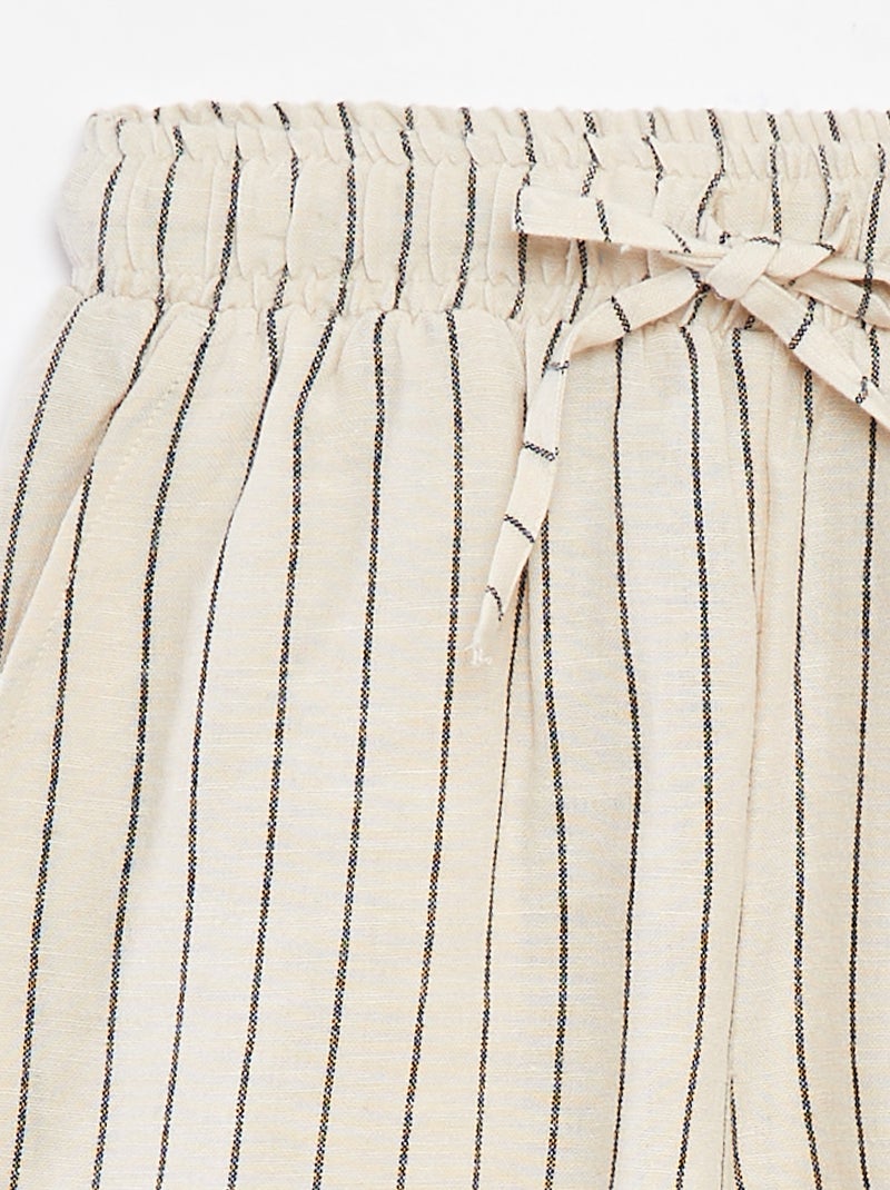 Calções com estampado Bege - Kiabi