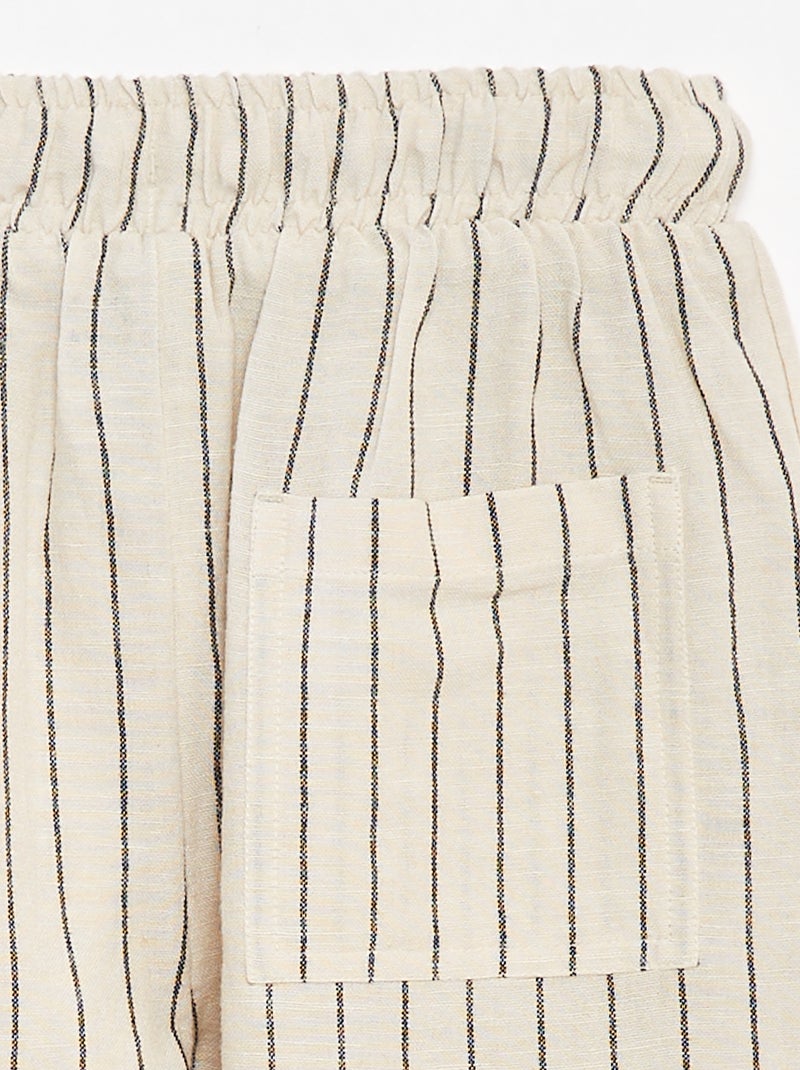 Calções com estampado Bege - Kiabi