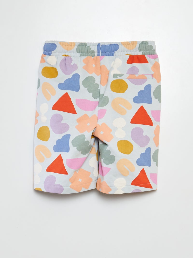 Calções com estampado em moletão fino - Graphik Edition BRANCO - Kiabi