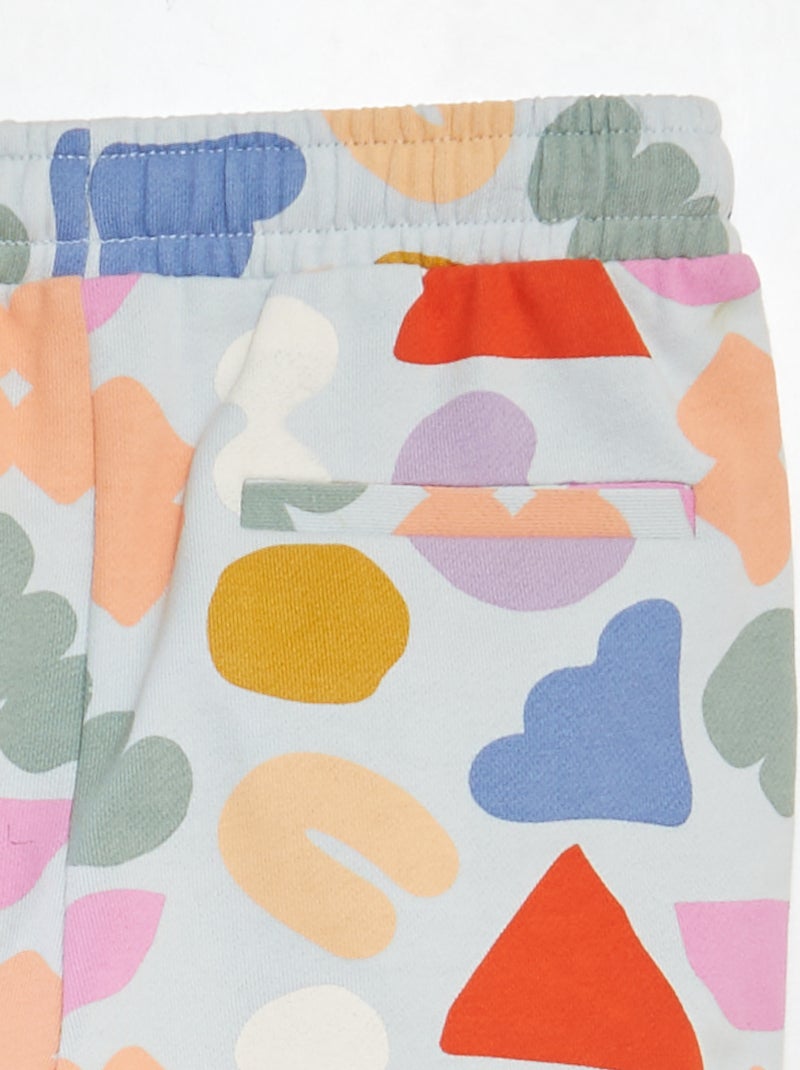 Calções com estampado em moletão fino - Graphik Edition BRANCO - Kiabi