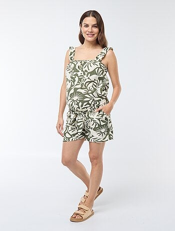 Calções com estampado folhas 'Only maternity'