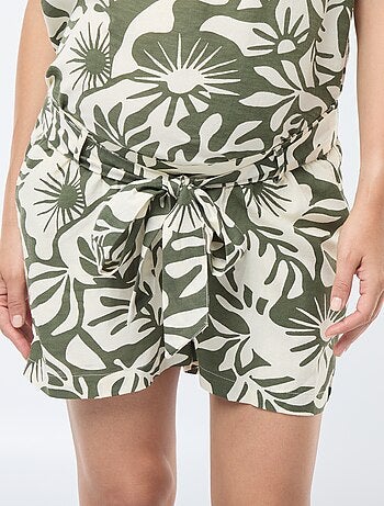 Calções com estampado folhas 'Only maternity'