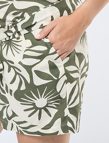 Calções com estampado folhas 'Only maternity'