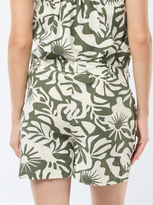 Calções com estampado folhas 'Only maternity' - Kiabi