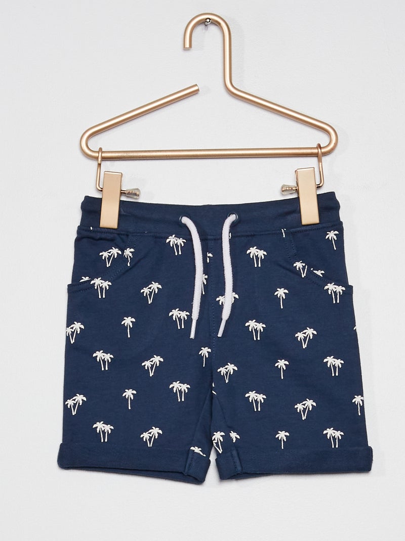 Calções com estampado 'palmeiras' Azul Marinho - Kiabi