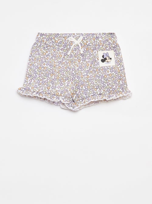Calções com folhos e estampado 'Disney' - Kiabi