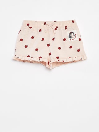 Calções com folhos e estampado 'Disney'