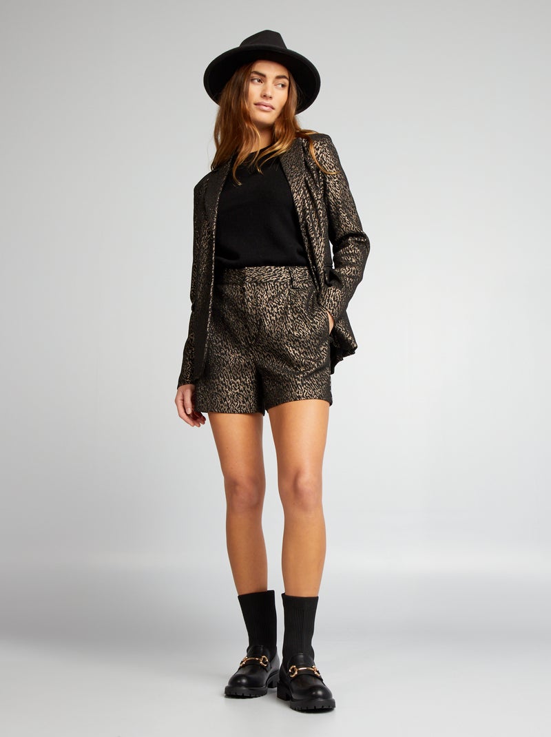 Calções com motivo jacquard PRETO - Kiabi