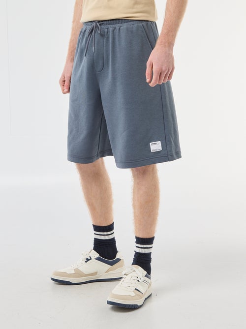 Calções com patch em algodão liso - Kiabi