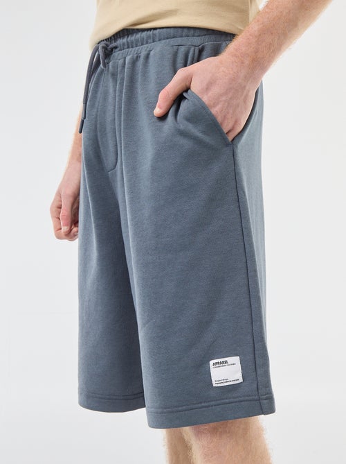 Calções com patch em algodão liso - Kiabi