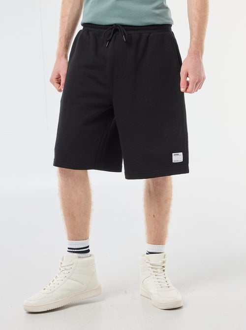 Calções com patch em algodão liso - Kiabi