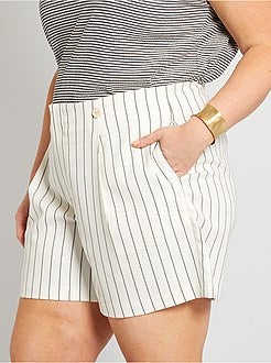 Calções com riscas finas - Kiabi