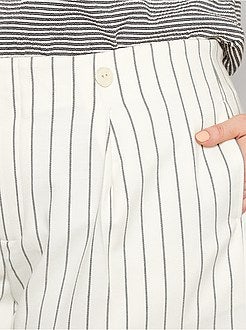 Calções com riscas finas - Kiabi