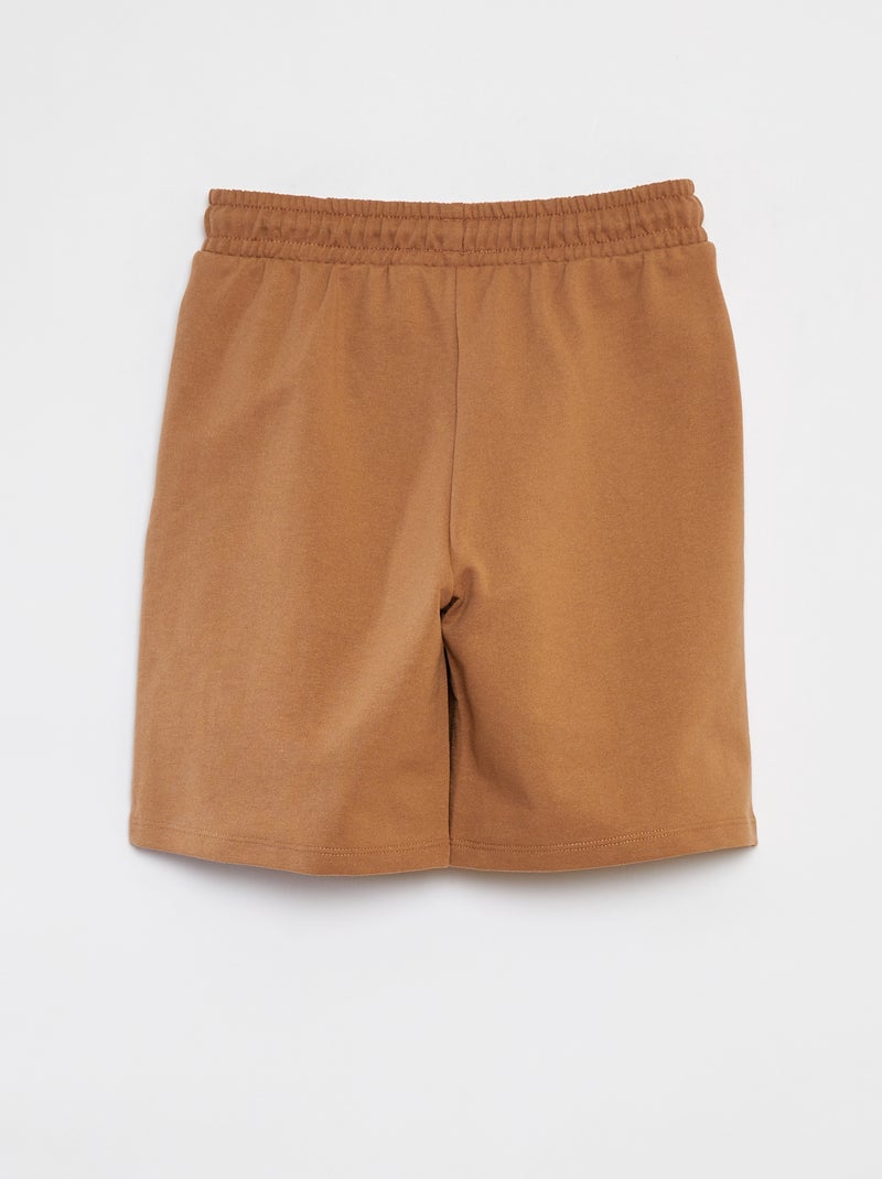 Calções compridos lisos Bege - Kiabi