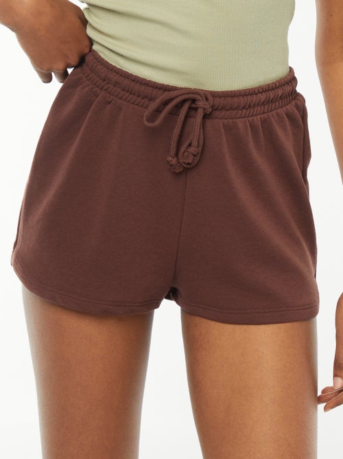 Calções curtos em moletão leve e liso - Kiabi