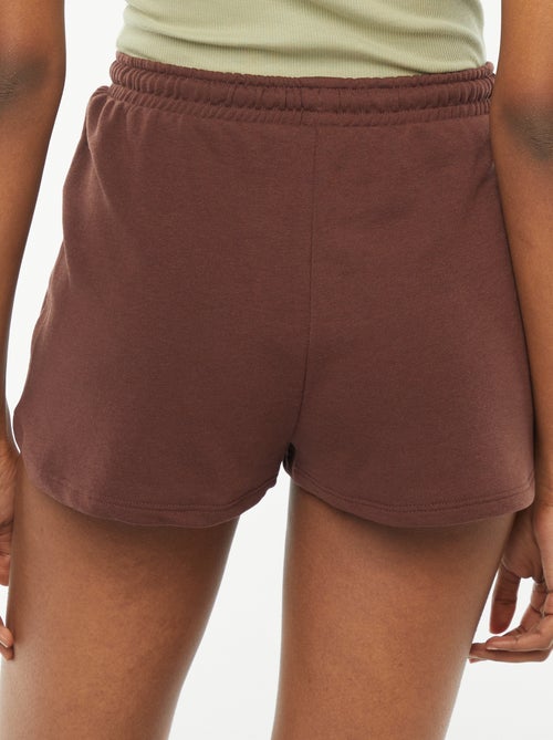 Calções curtos em moletão leve e liso - Kiabi