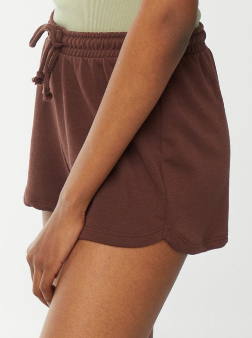 Calções curtos em moletão leve e liso - Kiabi