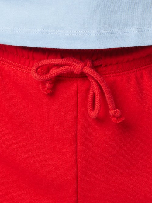 Calções curtos em moletão leve e liso - Kiabi