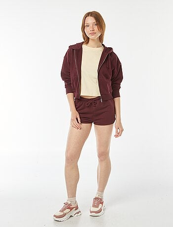 Calções curtos em moletão leve e liso