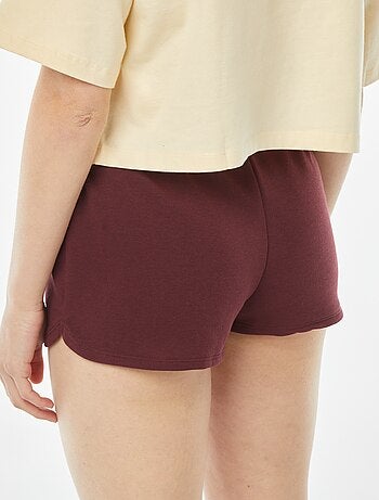 Calções curtos em moletão leve e liso