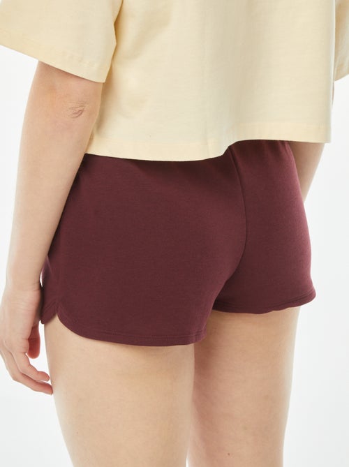 Calções curtos em moletão leve e liso - Kiabi