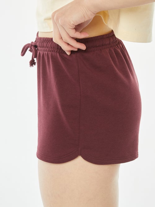 Calções curtos em moletão leve e liso - Kiabi