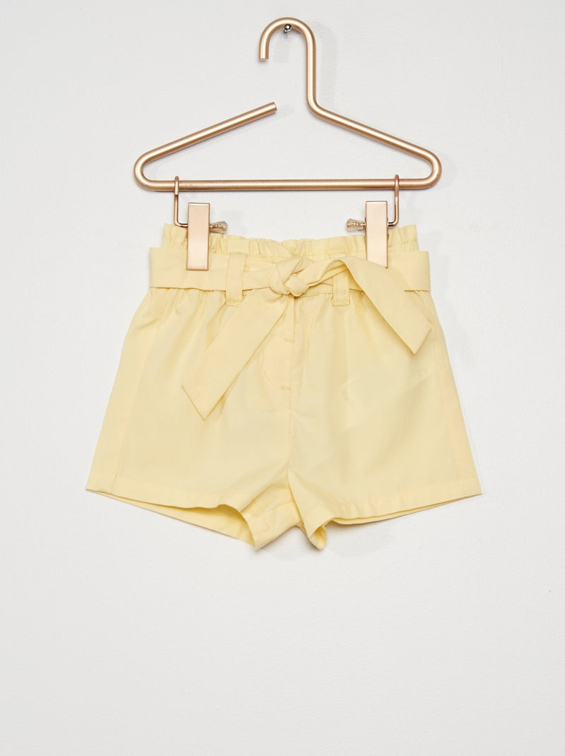 Calções de algodão AMARELO - Kiabi