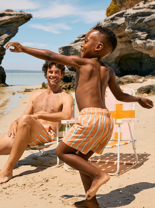 Calções de banho às riscas - Kiabi