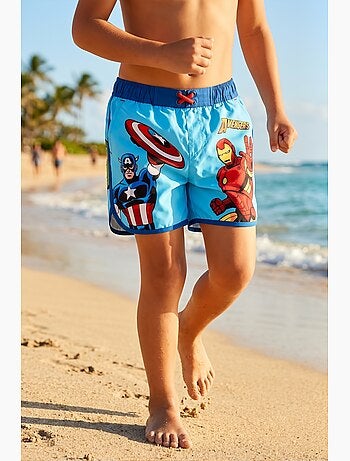 Calções de banho avengers azul menino | licença oficial