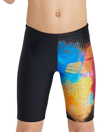 Calções de banho boxer arena swijammer para rapaz preto/azul