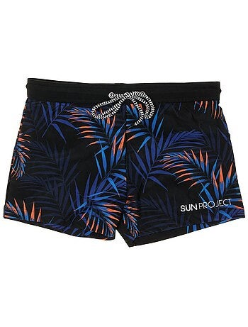 Calções de Banho Boxer Sun Project 1988 Preto/Laranja para Homem