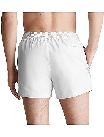 Calções de Banho Calvin Klein Brancos com Cordão para Homem KM0KM00956
