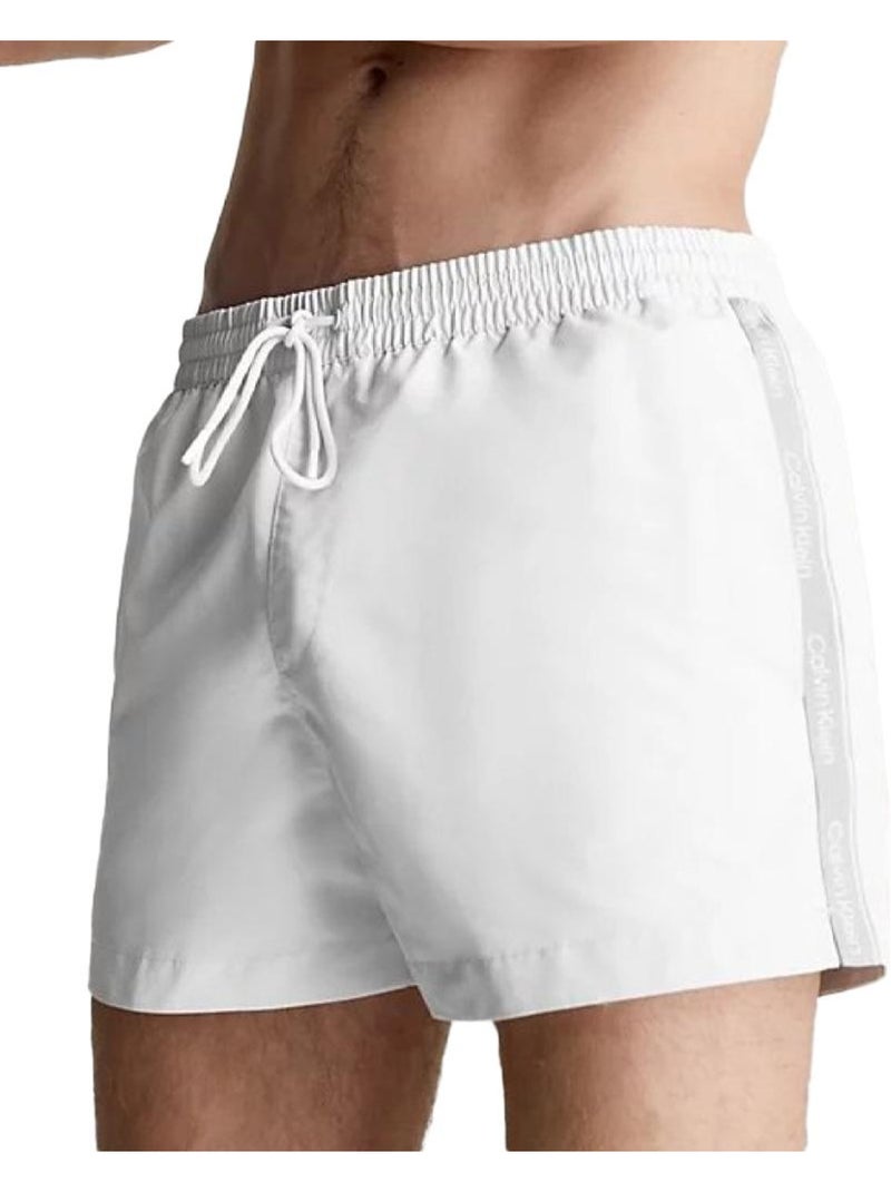 Calções de Banho Calvin Klein Brancos com Cordão para Homem KM0KM00956 Branco - Kiabi