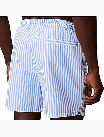 Calções de banho calvin klein jeans com cordão para homem rosa