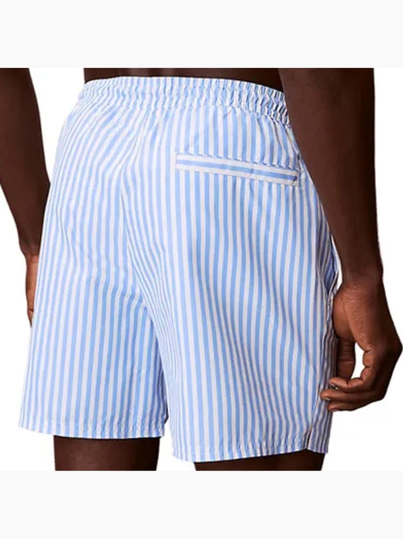 Calções de Banho Calvin Klein Jeans com Cordão Azul/Branco para Homem Azul - Kiabi
