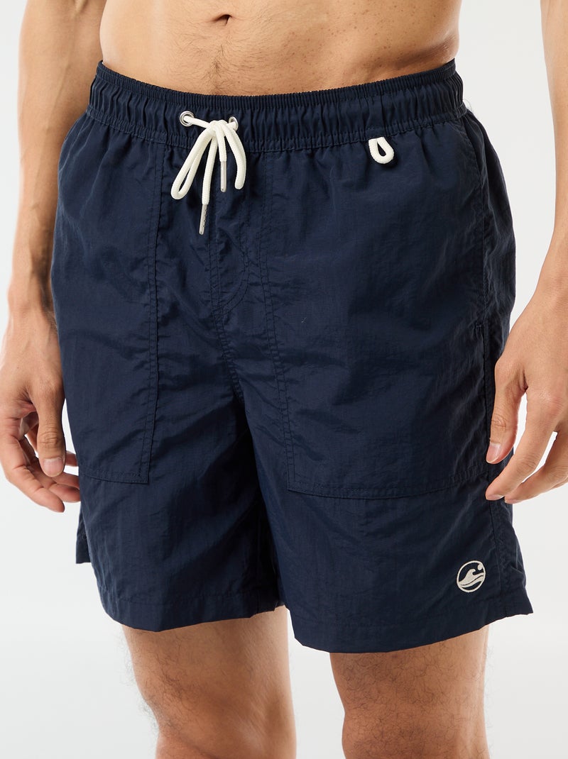 Calções de banho com bolsos grandes Azul - Kiabi