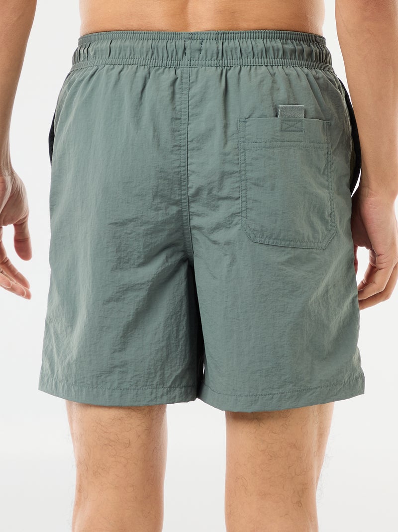 Calções de banho com bolsos grandes Verde - Kiabi