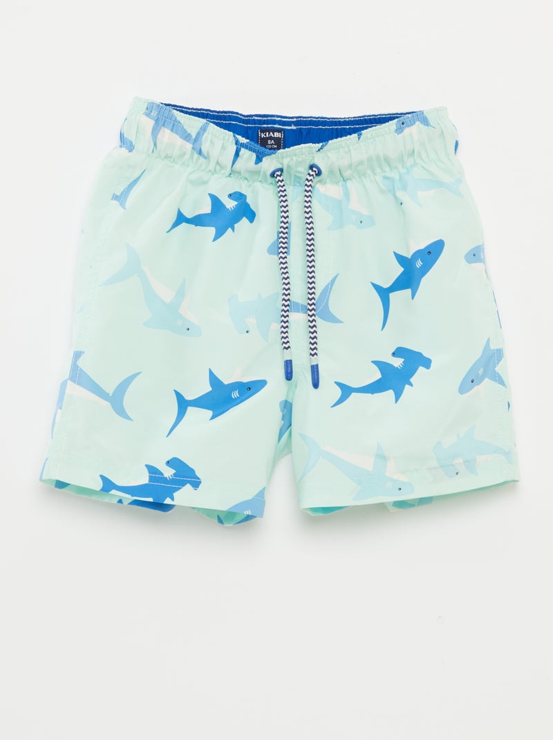 Calções de banho com estampado AZUL - Kiabi