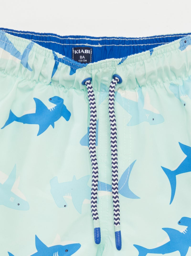 Calções de banho com estampado AZUL - Kiabi