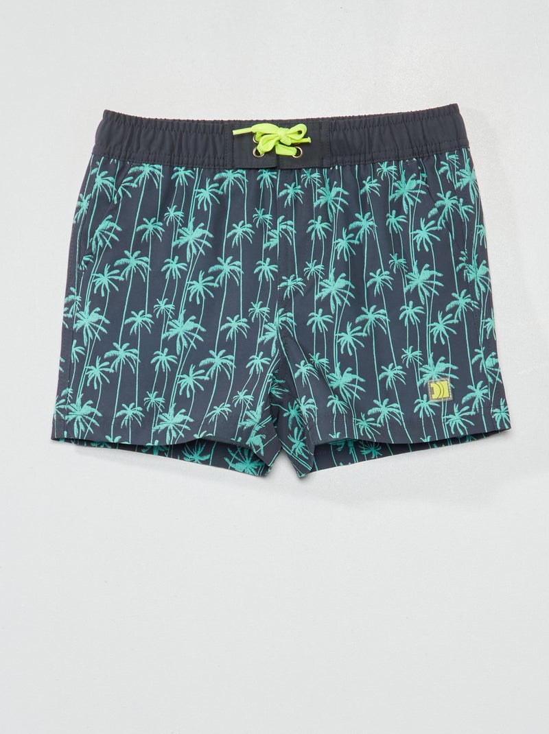 Calções de banho com estampado Azul/ Verde - Kiabi