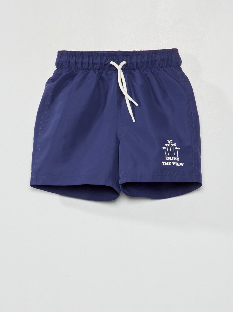 Calções de banho com estampado AZUL - Kiabi