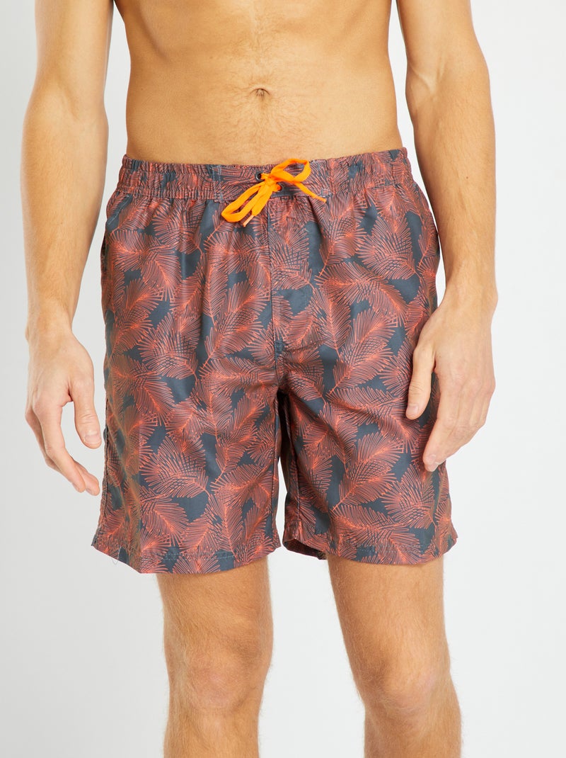 Calções de banho com estampado fantasia LARANJA - Kiabi