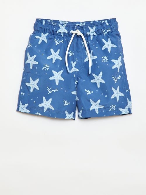 Calções de banho com estampado integral 'mar' - Kiabi