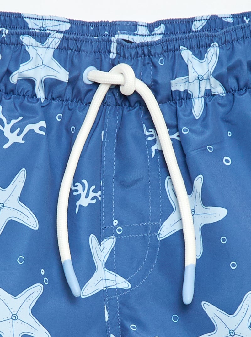 Calções de banho com estampado integral 'mar' Azul - Kiabi