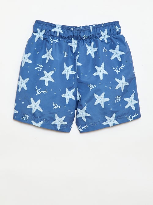 Calções de banho com estampado integral 'mar' - Kiabi