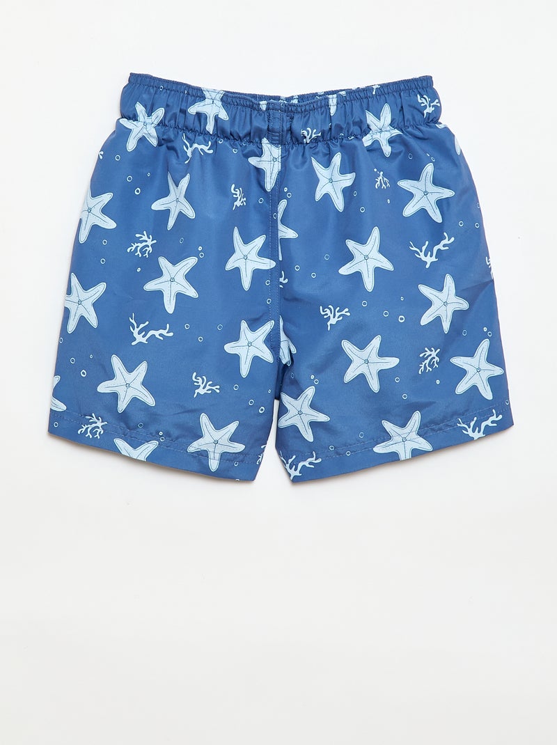 Calções de banho com estampado integral 'mar' Azul - Kiabi