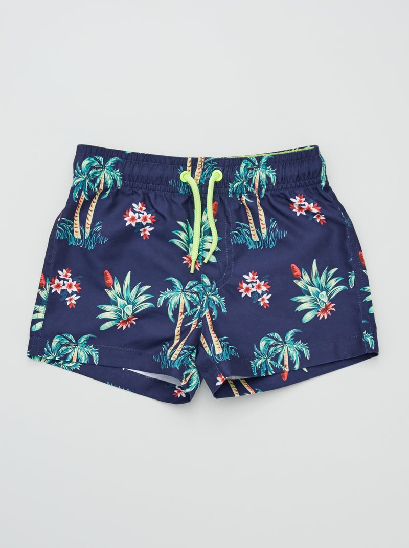 Calções de banho com estampado 'selva' AZUL - Kiabi