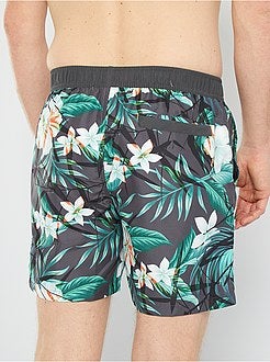 Calções de banho com estampado tropical - Kiabi