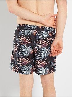 Calções de banho com estampado tropical - Kiabi