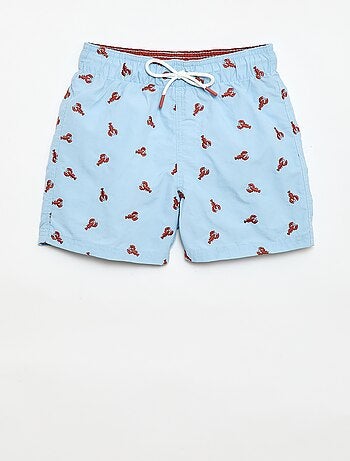 Calções de banho com estampado tropical integral